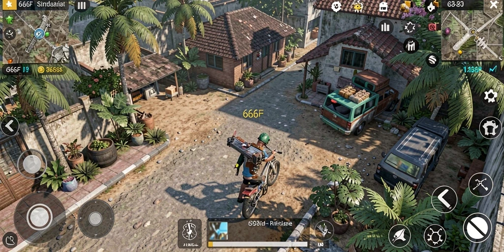 Tangkapan layar utama 666F menampilkan gameplay simulasi interaktif.
