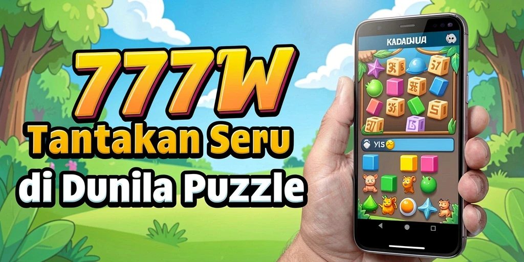 Screenshot gameplay menarik dari 7777W yang menampilkan tantangan Puzzle.
