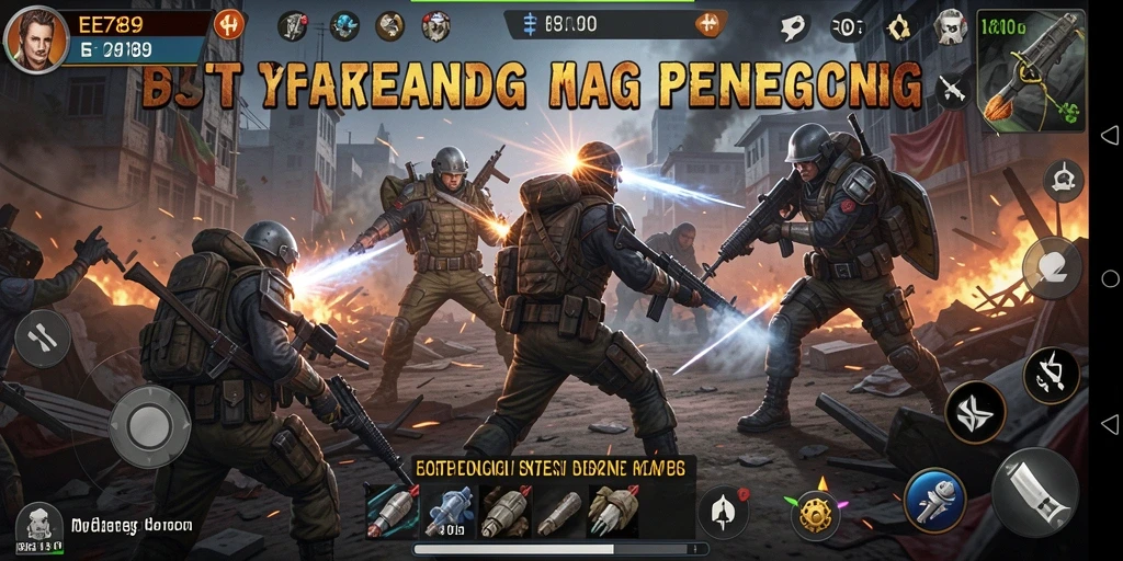Tampilan gameplay menarik dari EE789 yang memperlihatkan pertempuran strategis.