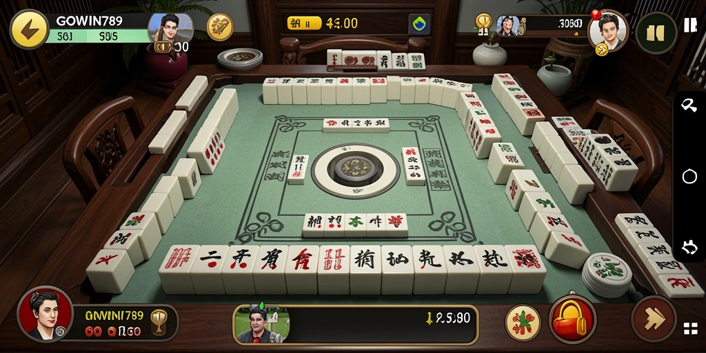 Tampilan gameplay GOWIN789 dengan ubin Mahjong yang menantang.