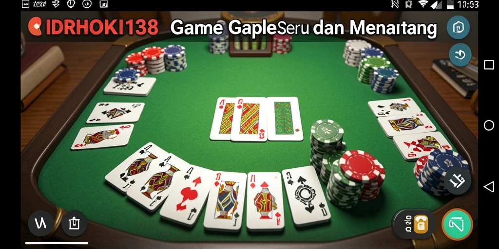 Tampilan gameplay menarik dari game Gaple IDRHOKI138.
