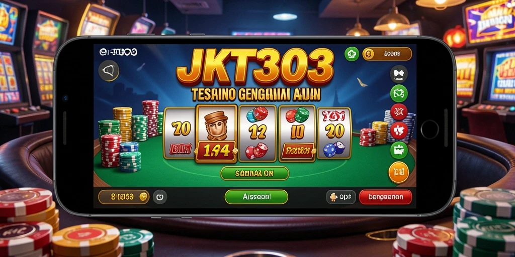 Screenshot gameplay JKT303 menampilkan suasana kasino yang mendebarkan.