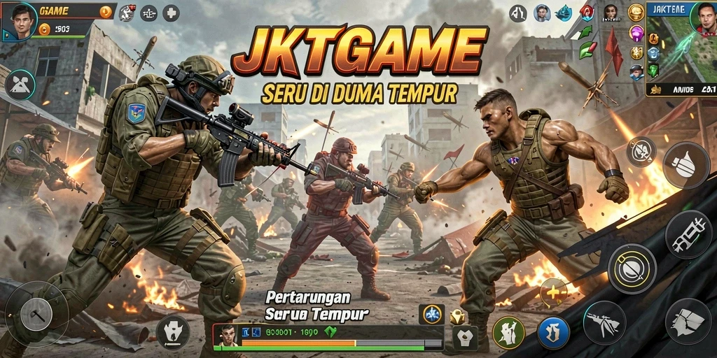 Tampilan gameplay menarik JKTGAME saat pertarungan sengit.