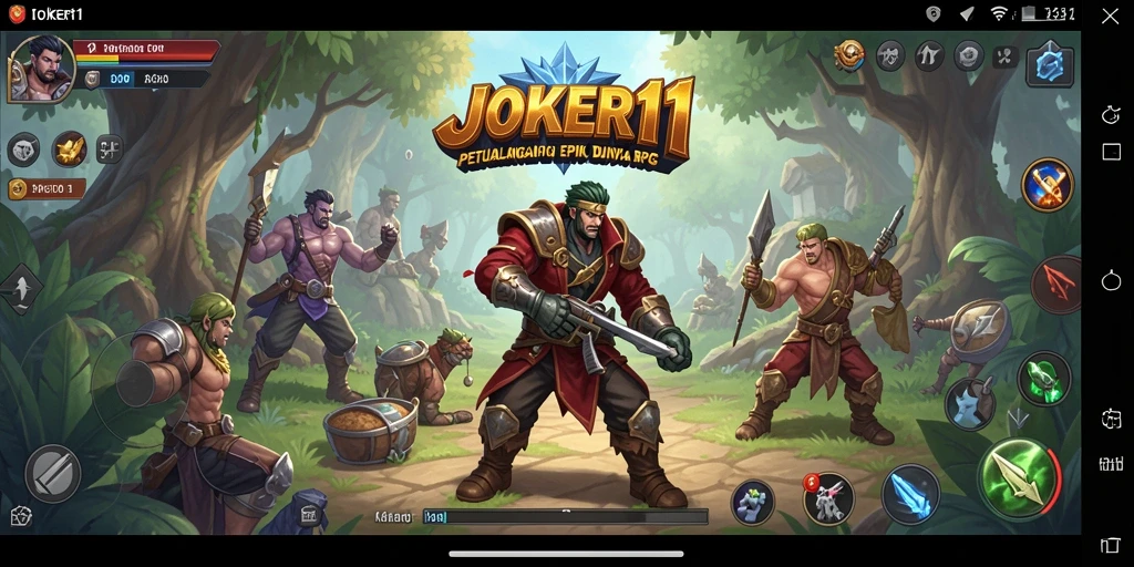 Screenshot JOKER11 menampilkan aksi seru dalam pertarungan RPG.