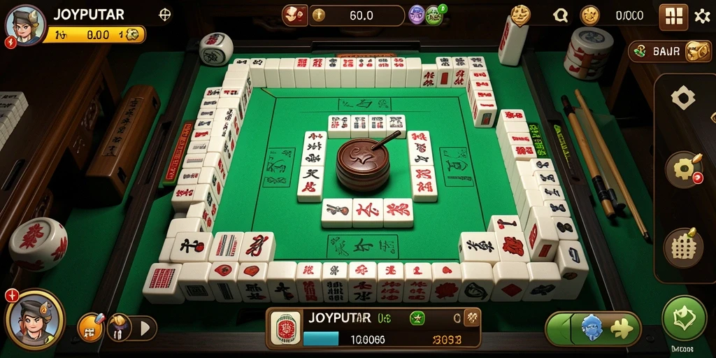 Gameplay menarik dari JOYPUTAR yang penuh strategi Mahjong.