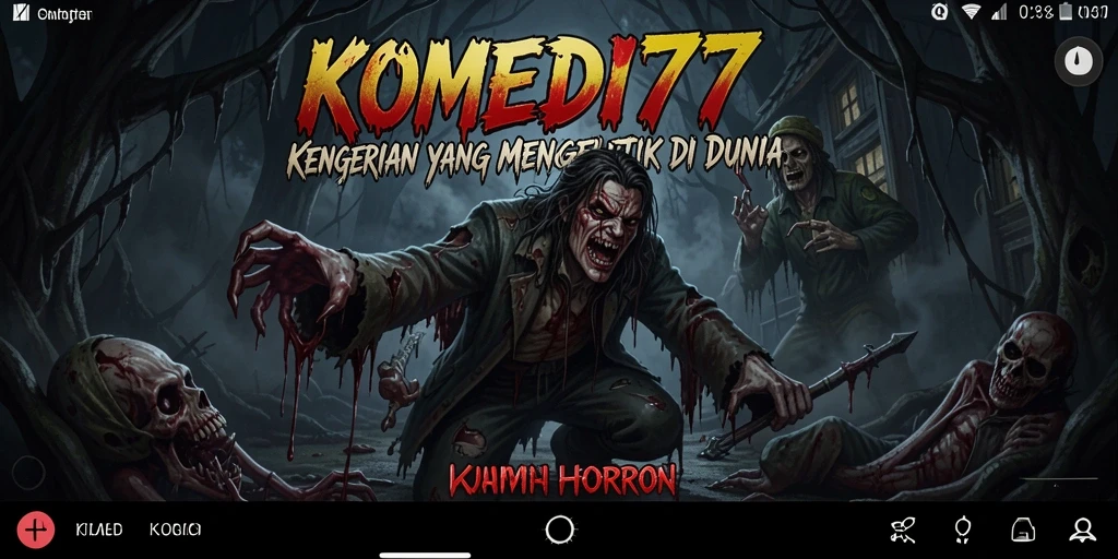 Screenshot menampilkan gameplay terrifying dan lucu dari KOMEDI77.