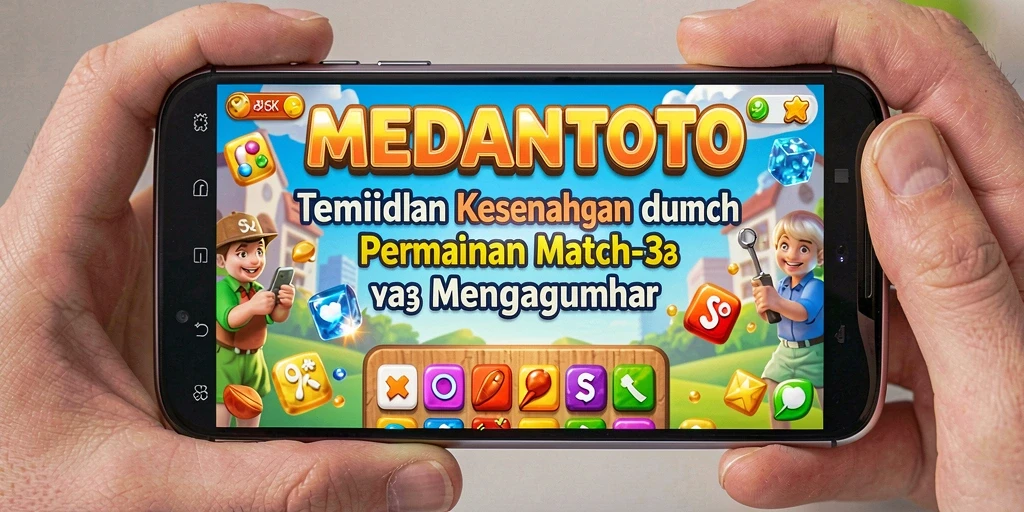 Screenshot gameplay MEDANTOTO dengan aksi Match-3 yang seru.