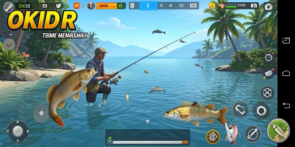 Tampilan gameplay <strong>OKIDR</strong> yang menarik dan menantang saat memancing.