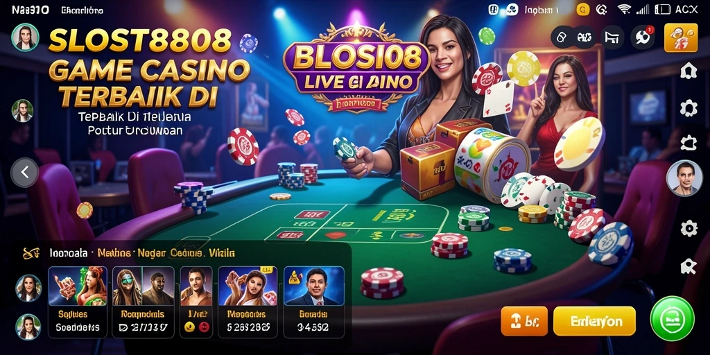 Screenshot gameplay SLOST8808 dengan dealer langsung yang menarik.
