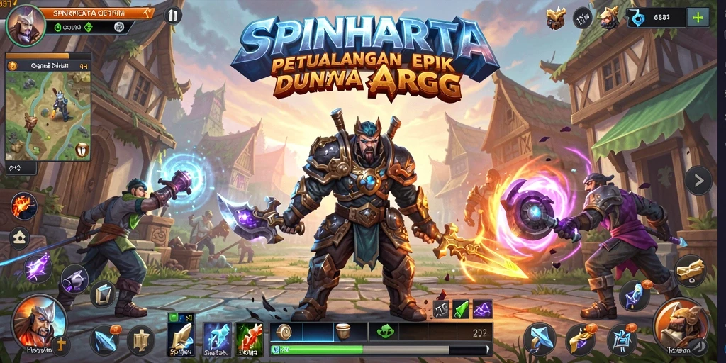 Tampilan gameplay mendebarkan di SPINHARTA.