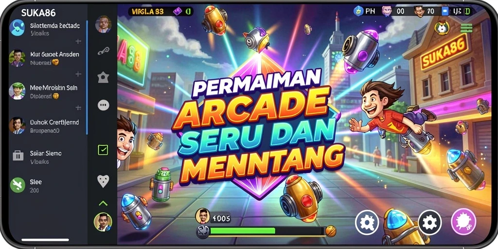 Tampilan gameplay menegangkan dan penuh warna dari SUKA86.