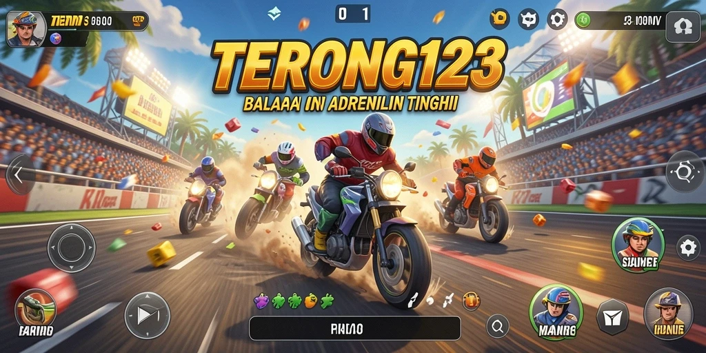 Tampilkan aksi balapan seru di track penuh tantangan.