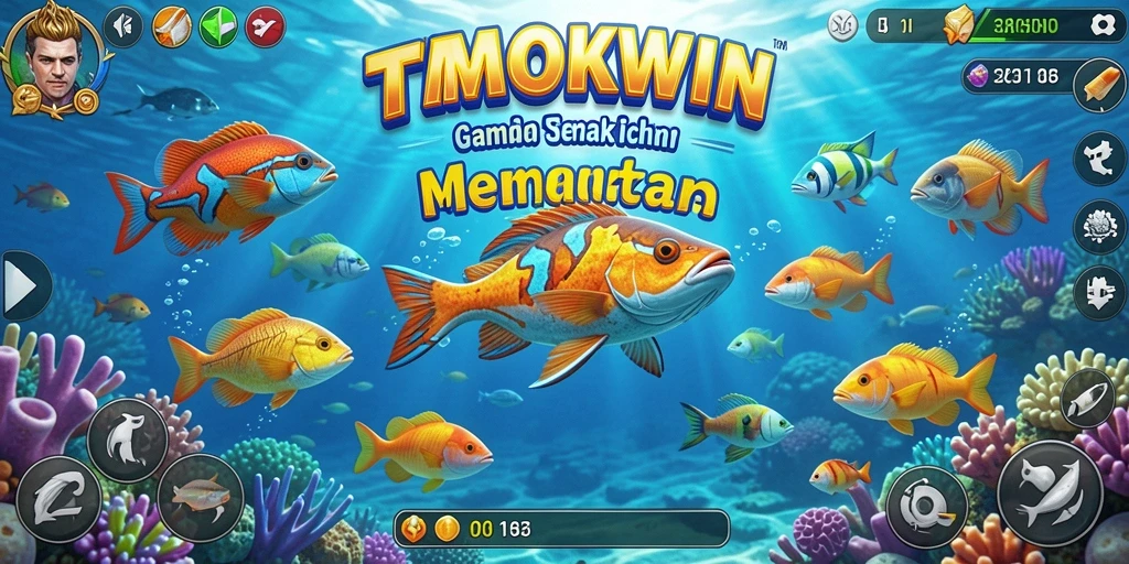 Gameplay TMOKWIN yang mengasyikkan saat menembak ikan.