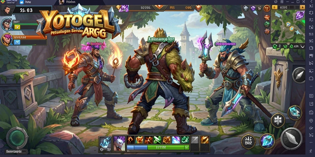 Tampilan menarik dari gameplay ARPG YOTOGEL.